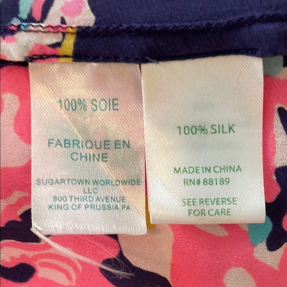 Lilly PulitzerRacerback Navy and Coral Tank Top - Picture 11 of 12